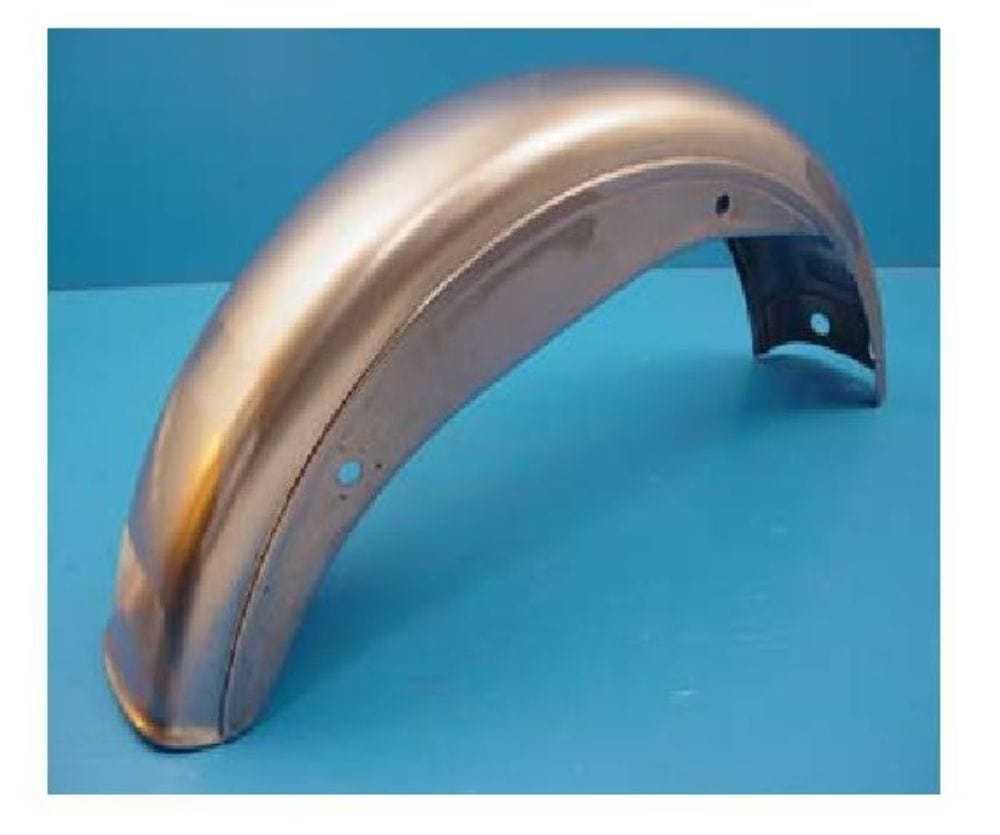 V-Twin Manufacturing, Raw Replica Rear Flare End Fender No Taillight Hole Harley Ironhead Sportster KH