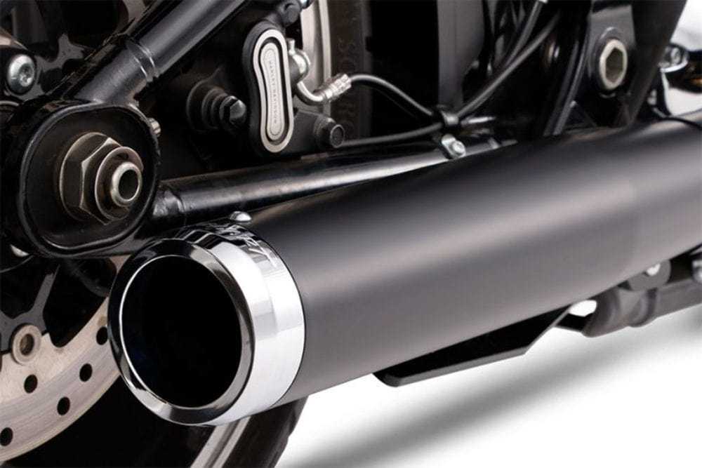 Rinehart Racing, Rinehart Black 2-1 Exhaust System Chrome Pipes Header Harley Softail 18+ M8