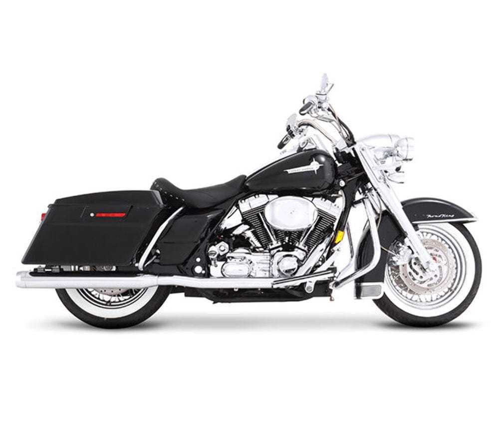 Rinehart Racing, Rinehart Chrome True Dual Exhaust & Tips 3.5" Mufflers 95-08 Harley Touring