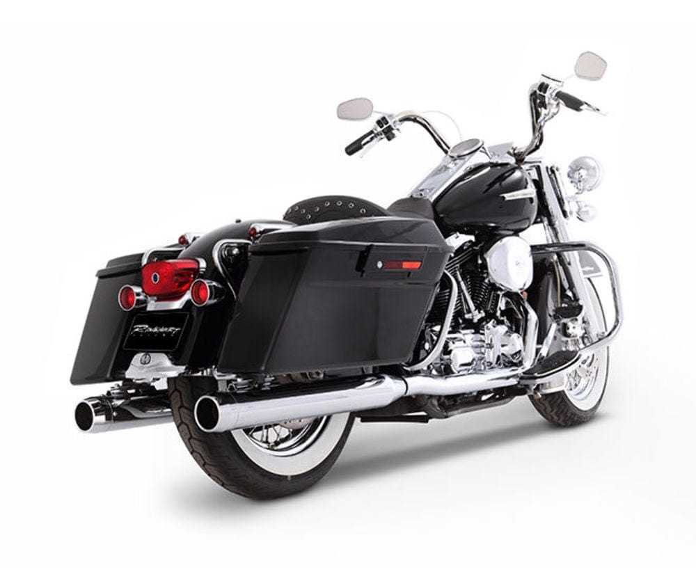 Rinehart Racing, Rinehart Chrome True Dual Exhaust & Tips 3.5" Mufflers 95-08 Harley Touring