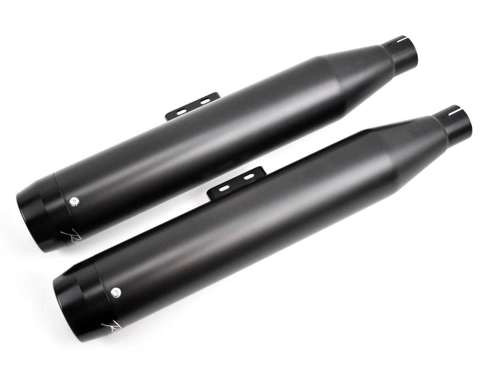 Rinehart Racing, Rinehart Racing 3.5" Black Slip On Mufflers Exhaust Pipes 18-2022 Harley Softail