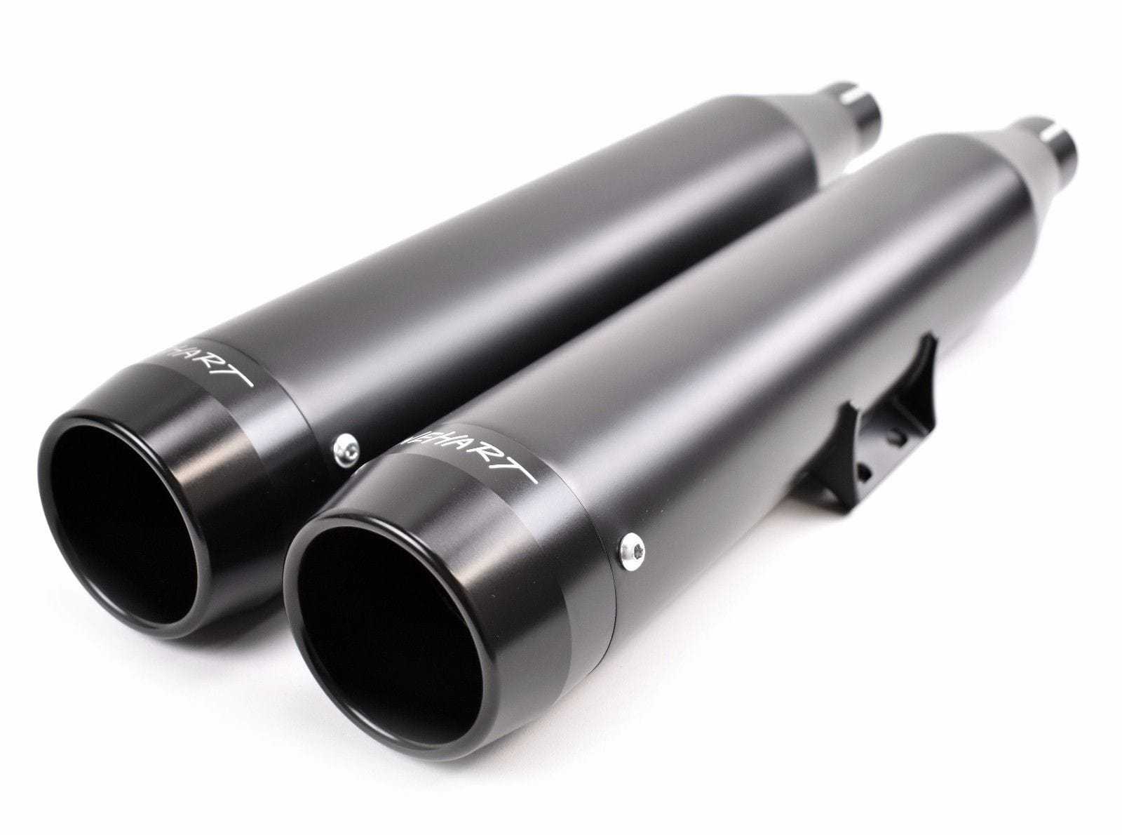 Rinehart Racing, Rinehart Racing 3.5" Black Slip On Mufflers Exhaust Pipes 18-2022 Harley Softail