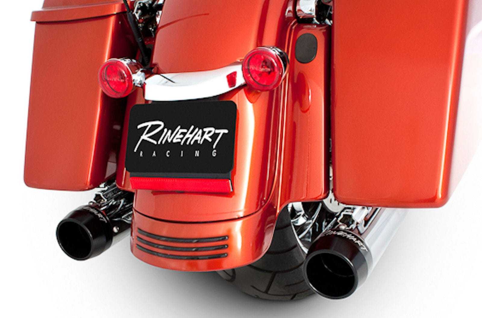 Rinehart Racing, Rinehart Racing Black 3.5" Slip-On Castle Mufflers Exhaust Harley Touring 95-09