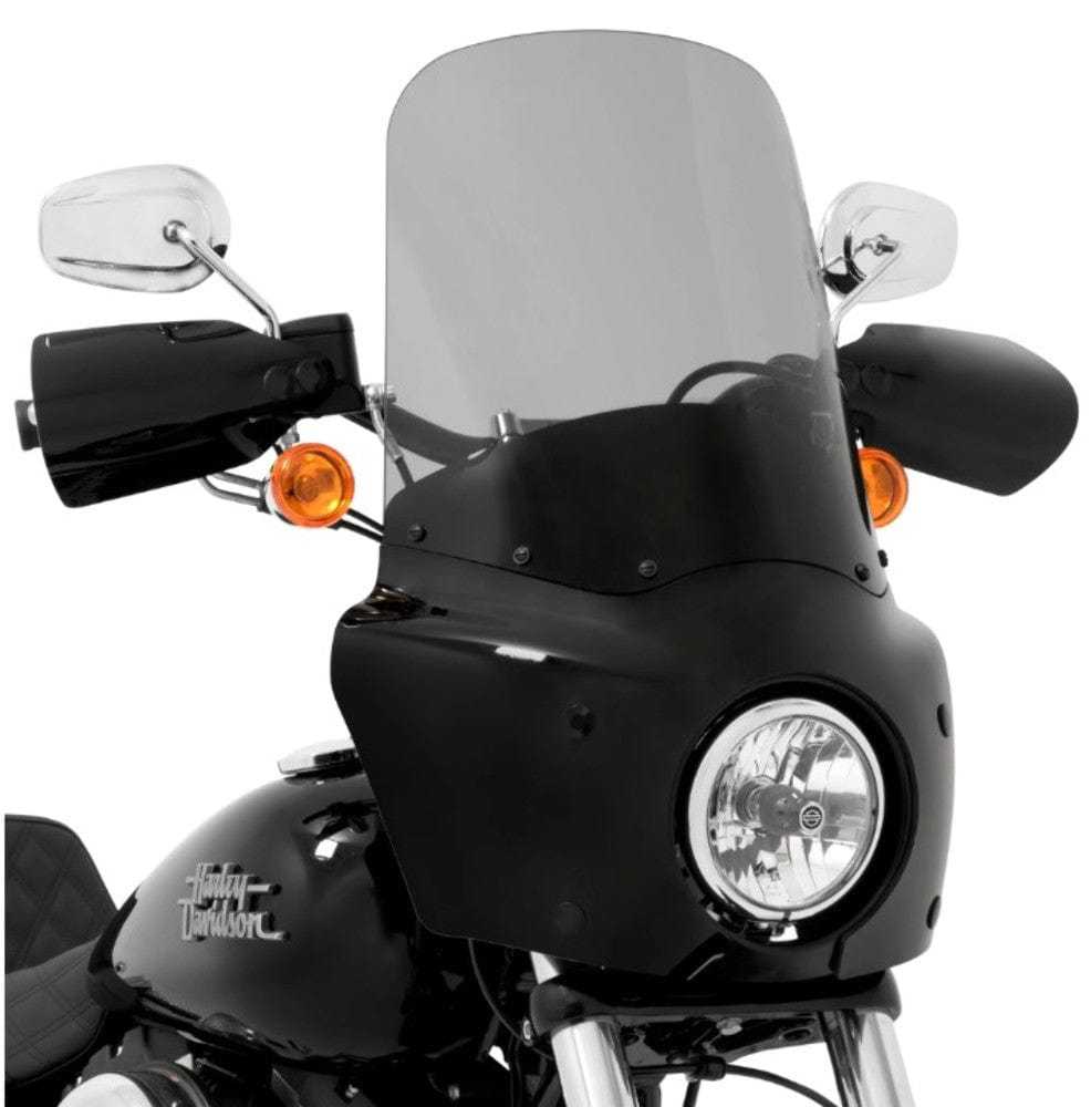 Memphis Shades, Road Warrior 17" Black Smoke Windshield Fairing Polished Mount Harley 18+ FXLR