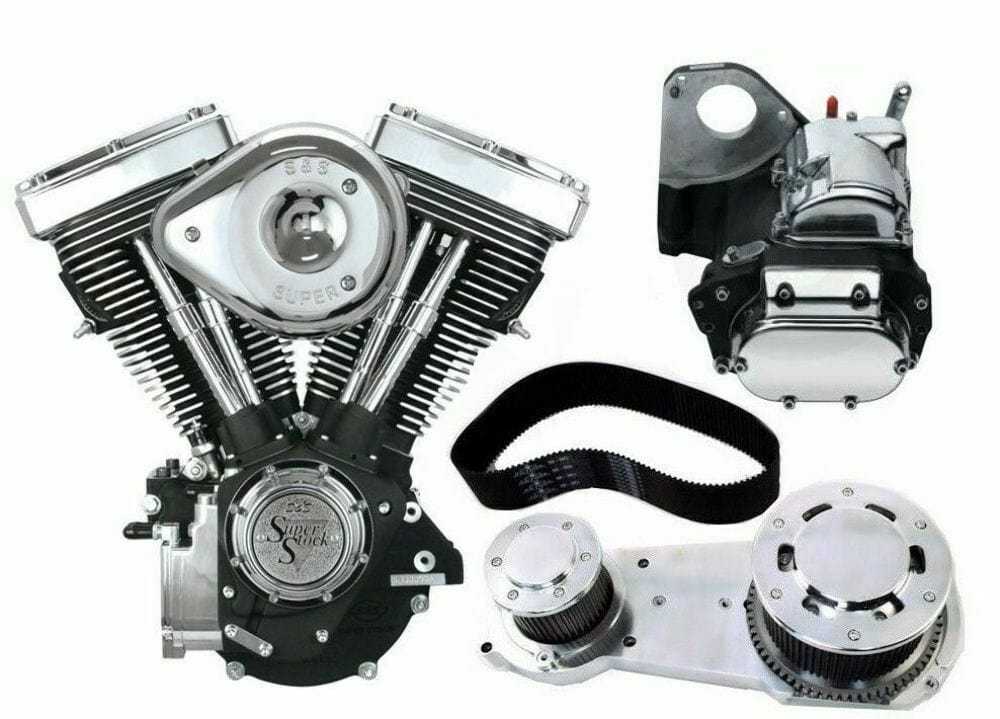 S&S + Ultima, S&S 80" 1340cc Evolution Evo Motor Engine Driveline Package Primary Transmission