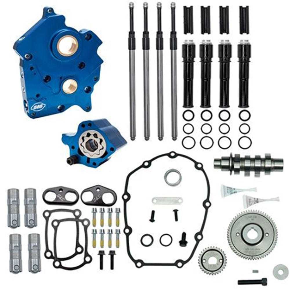 S&S Cycle, S&S M8 Cam Plate Oil Pump Kit Package Black 465G Gear Harley Touring Softail W