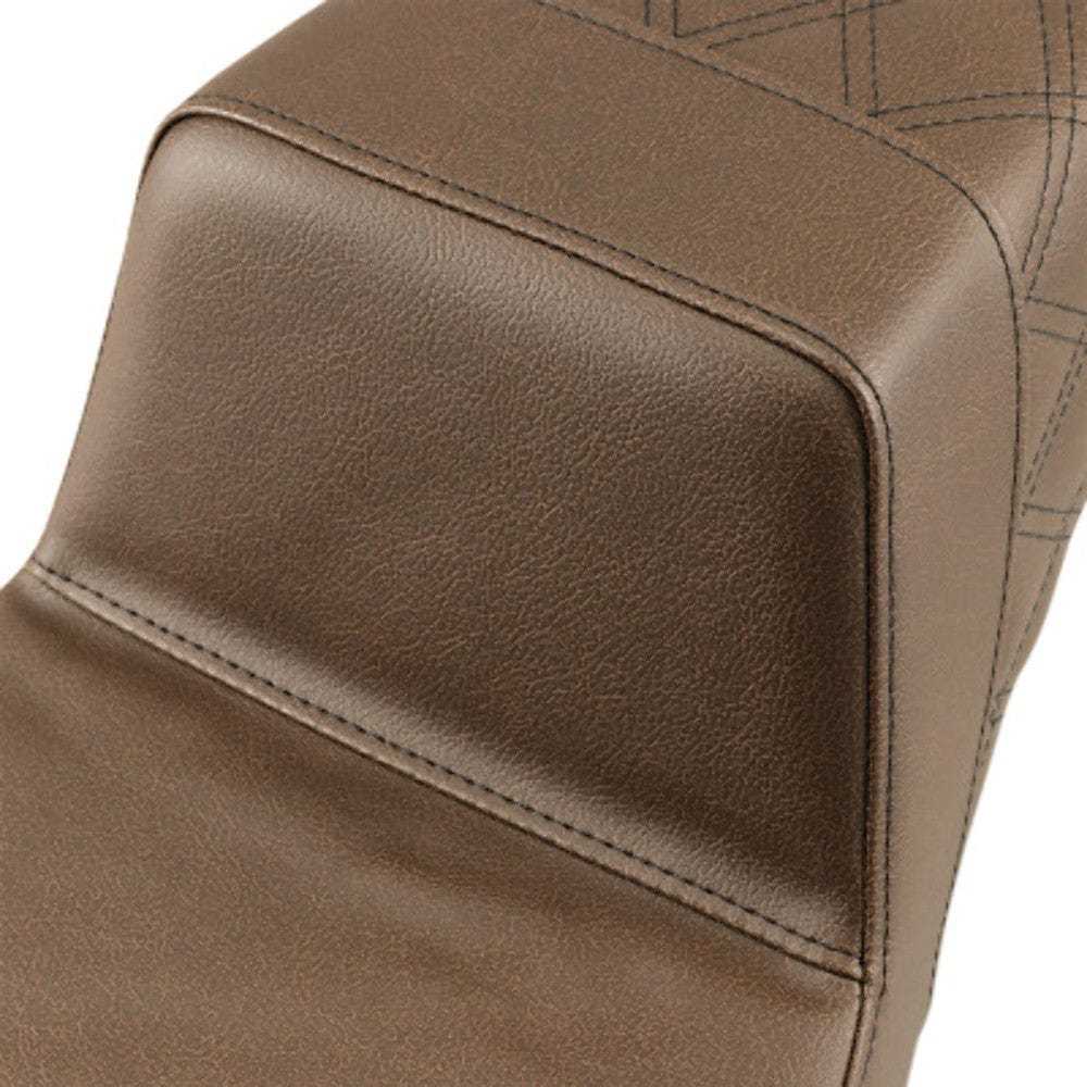 Saddlemen, Saddlemen Brown Rear Lattice Stitch Step 2 Up Seat Harley 97-07 Touring FLHR/X