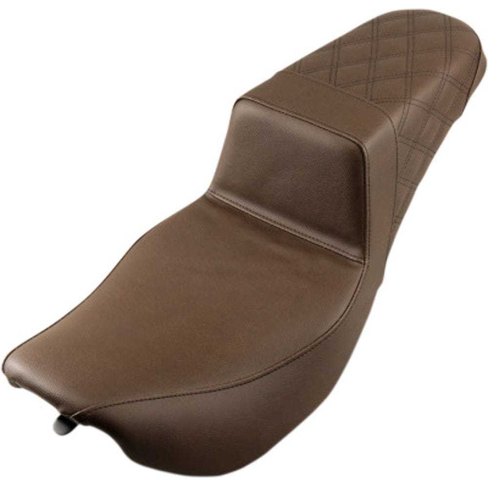 Saddlemen, Saddlemen Brown Rear Lattice Stitch Step 2 Up Seat Harley 97-07 Touring FLHR/X