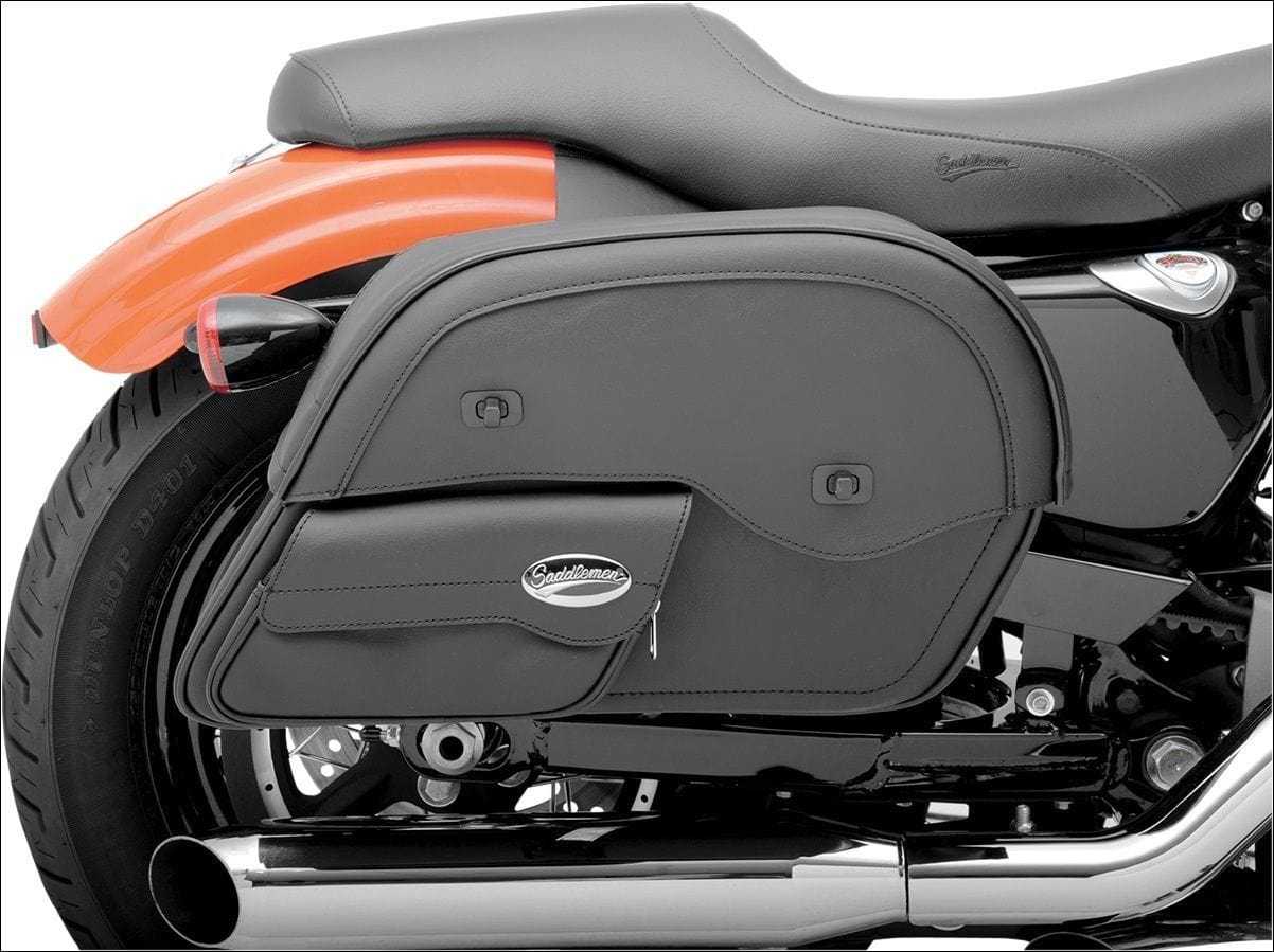 Saddlemen, Saddlemen Cruis"N Slant Face Pouch Saddlebags Jumbo 19" Universal Fit Throw-Over