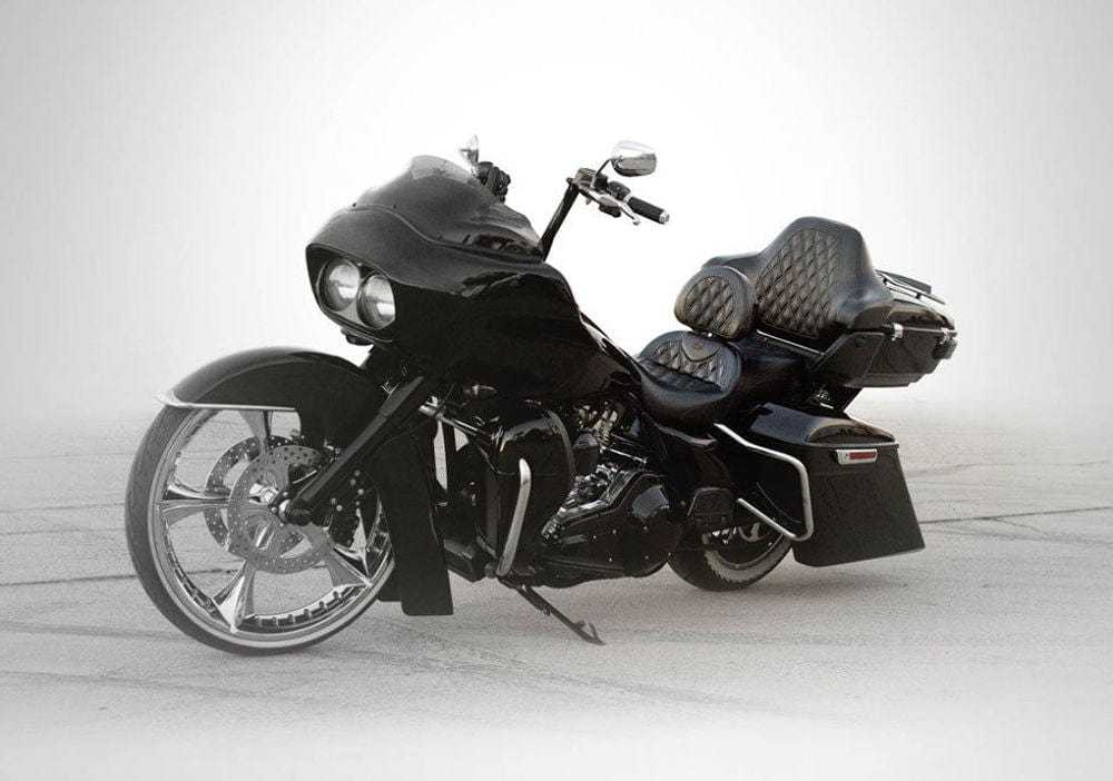 Saddlemen, Saddlemen Road Sofa Backrest Chopped Tour Pak Pad Cover 04-2020 Harley Touring