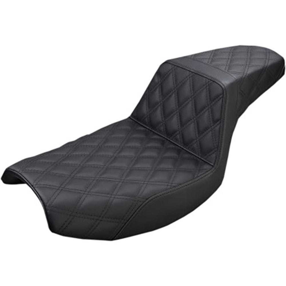 Saddlemen, Saddlemen Step Up Black Double Diamond Lattice Stitch Gel Core Seat Harley FXR