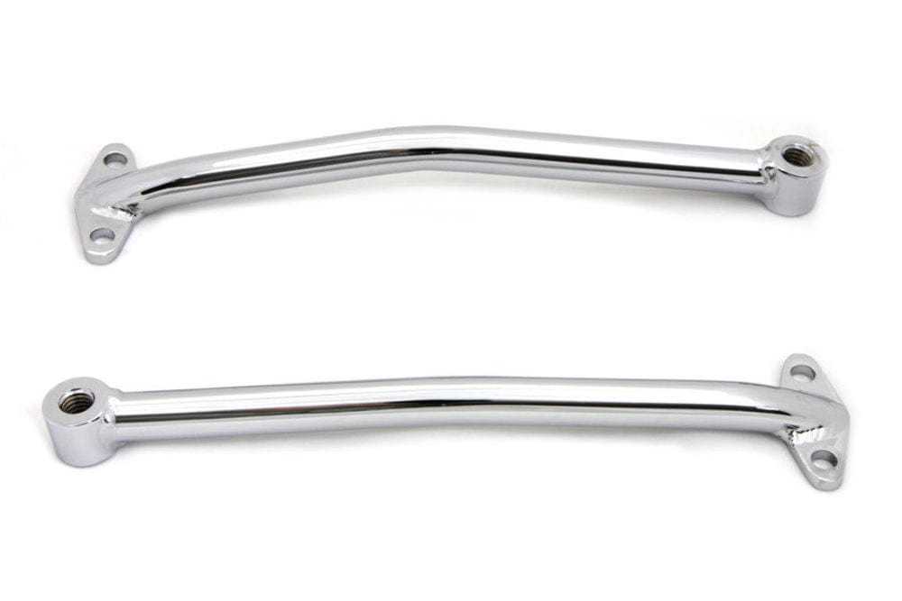 V-Twin Manufacturing, Smooth Chrome Rear Fender Struts Support Brace Set Custom Rigid Harley Chopper