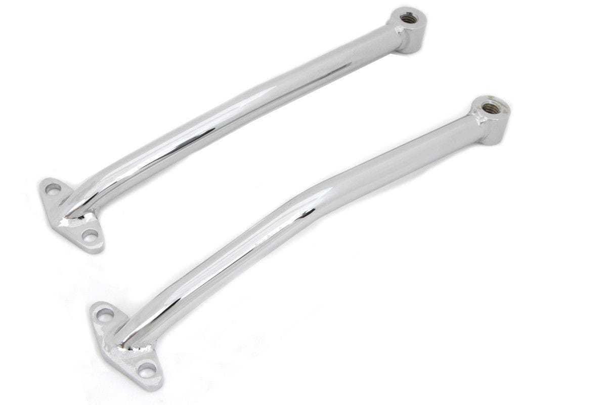 V-Twin Manufacturing, Smooth Chrome Rear Fender Struts Support Brace Set Custom Rigid Harley Chopper