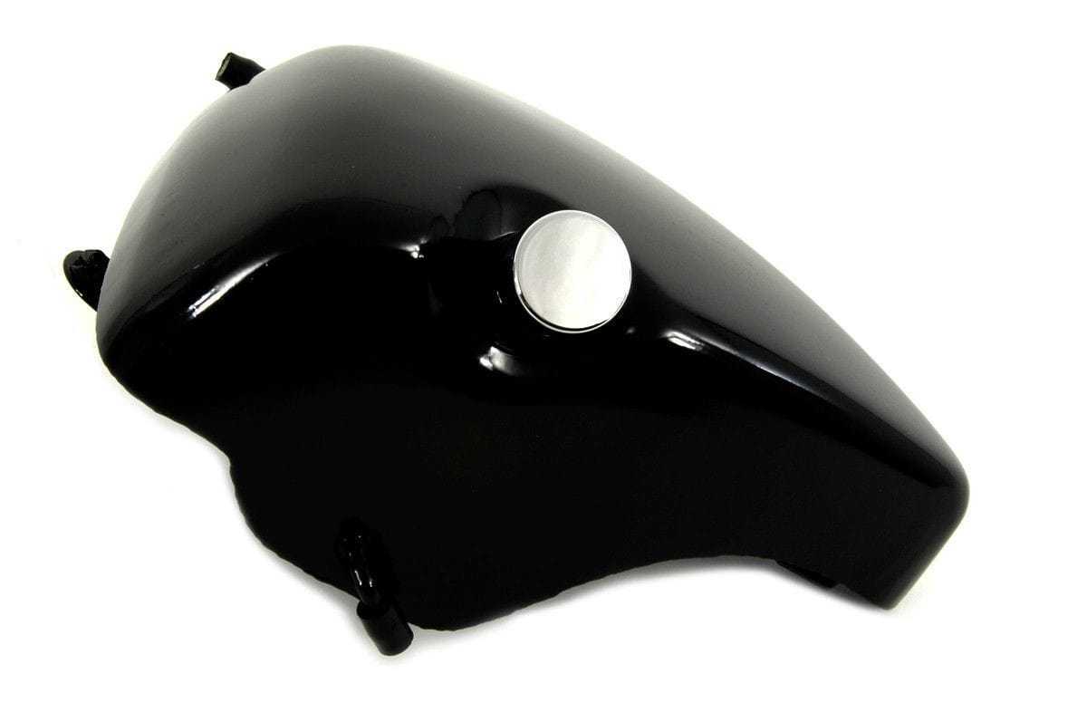 V-Twin Manufacturing, Stock Oil Tank Black Side Fill Rubber Mounted 1983-93 Harley Sportster XL