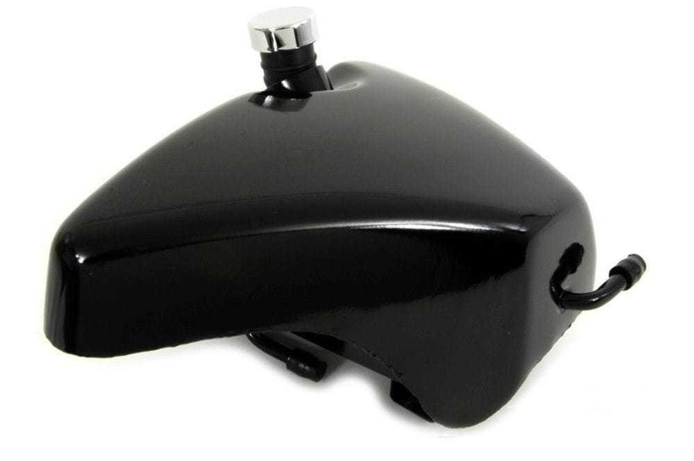 V-Twin Manufacturing, Stock Oil Tank Black Side Fill Rubber Mounted 1983-93 Harley Sportster XL