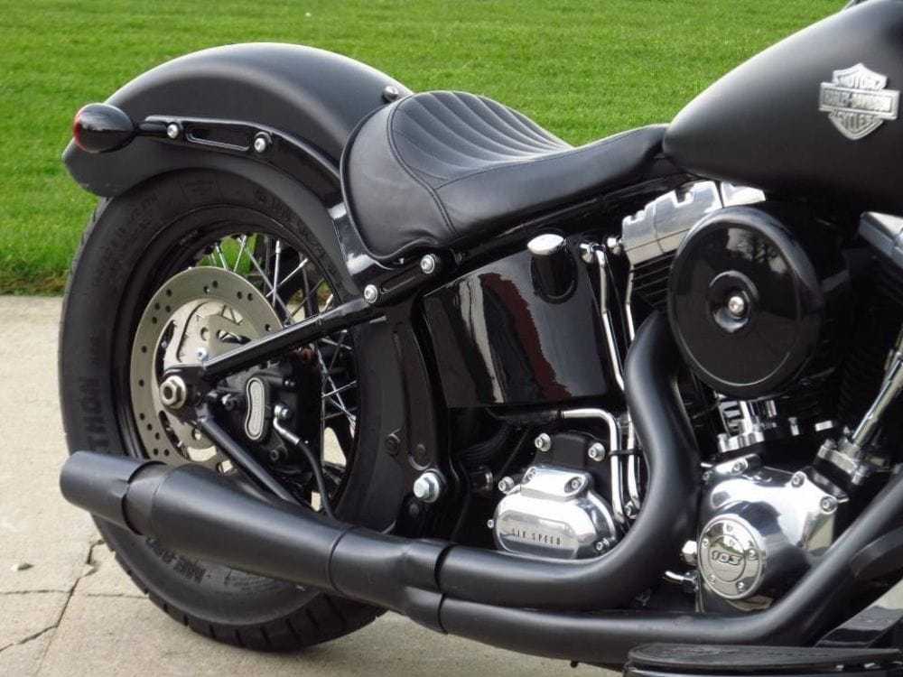 Thunderheader, Thunderheader Black 2 Into 1 Exhaust Pipe Full System 2007-2011 Harley Softail