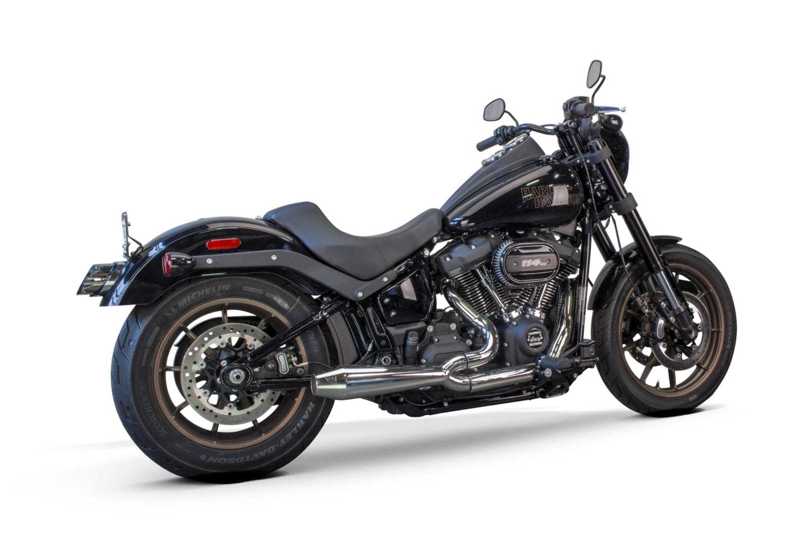 Two Brothers Racing, Two Brothers Racing Megaphone 2-1 Polished Stainless Exhaust Pipe Harley Softail