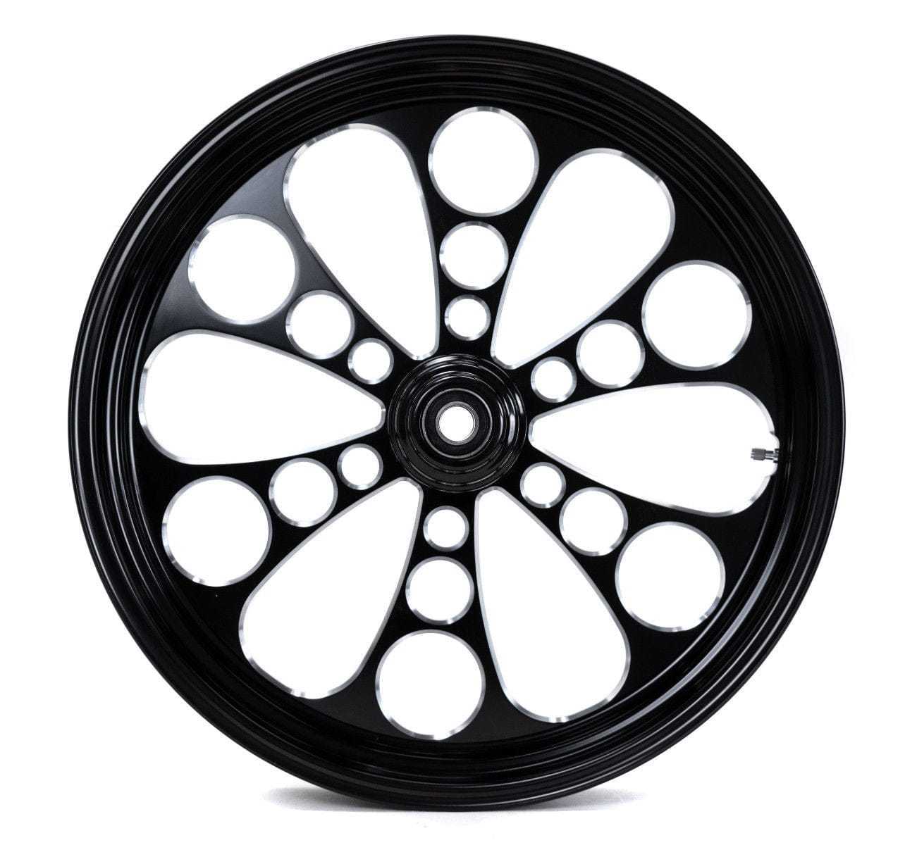 Ultima, Ultima Black 18 x 3.5 Single Disc Billet Kool Kat Front Wheel Harley Touring 84+