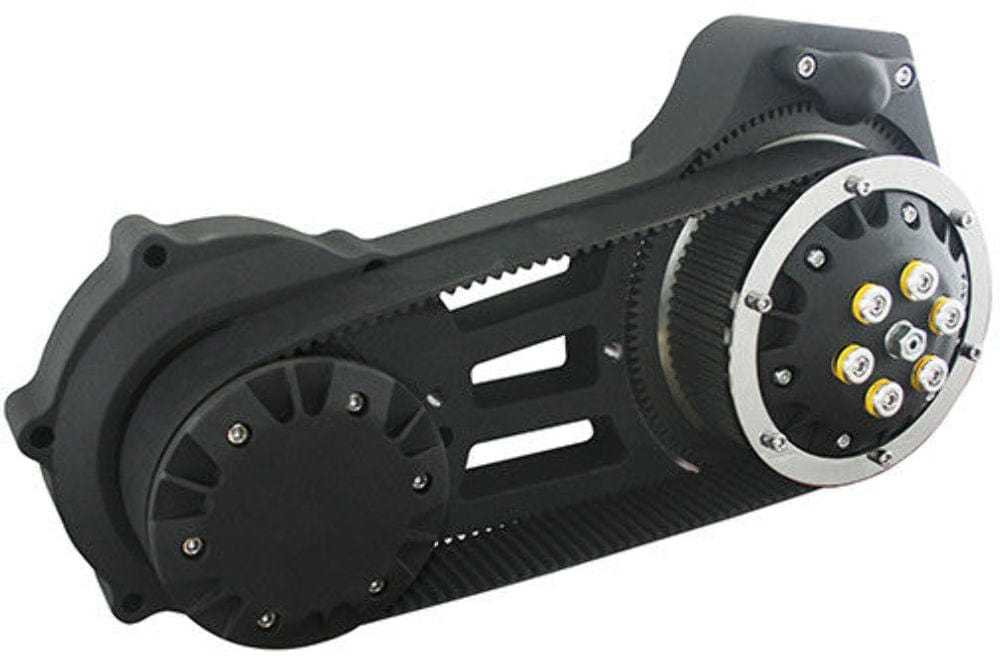 Ultima, Ultima Black 2" Open Belt Drive Complete Primary 07-17 Harley Softail Dyna