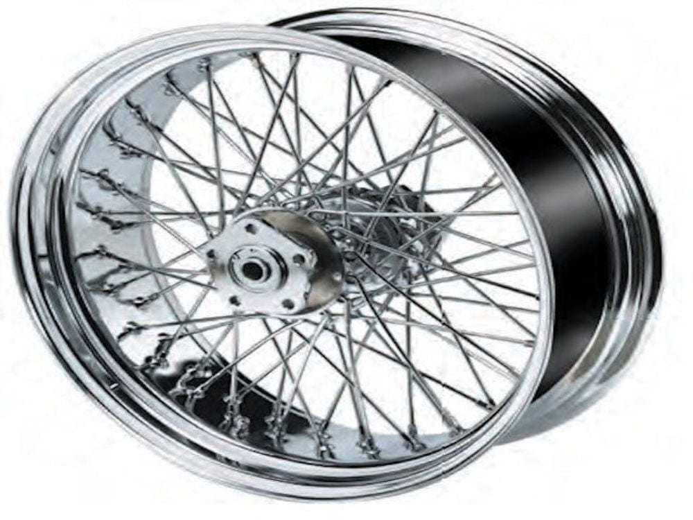 Ultima, Ultima Chrome 18" X 5.5" 60 Spoke Rear Wheel Harley Custom 200mm Chopper 84-99