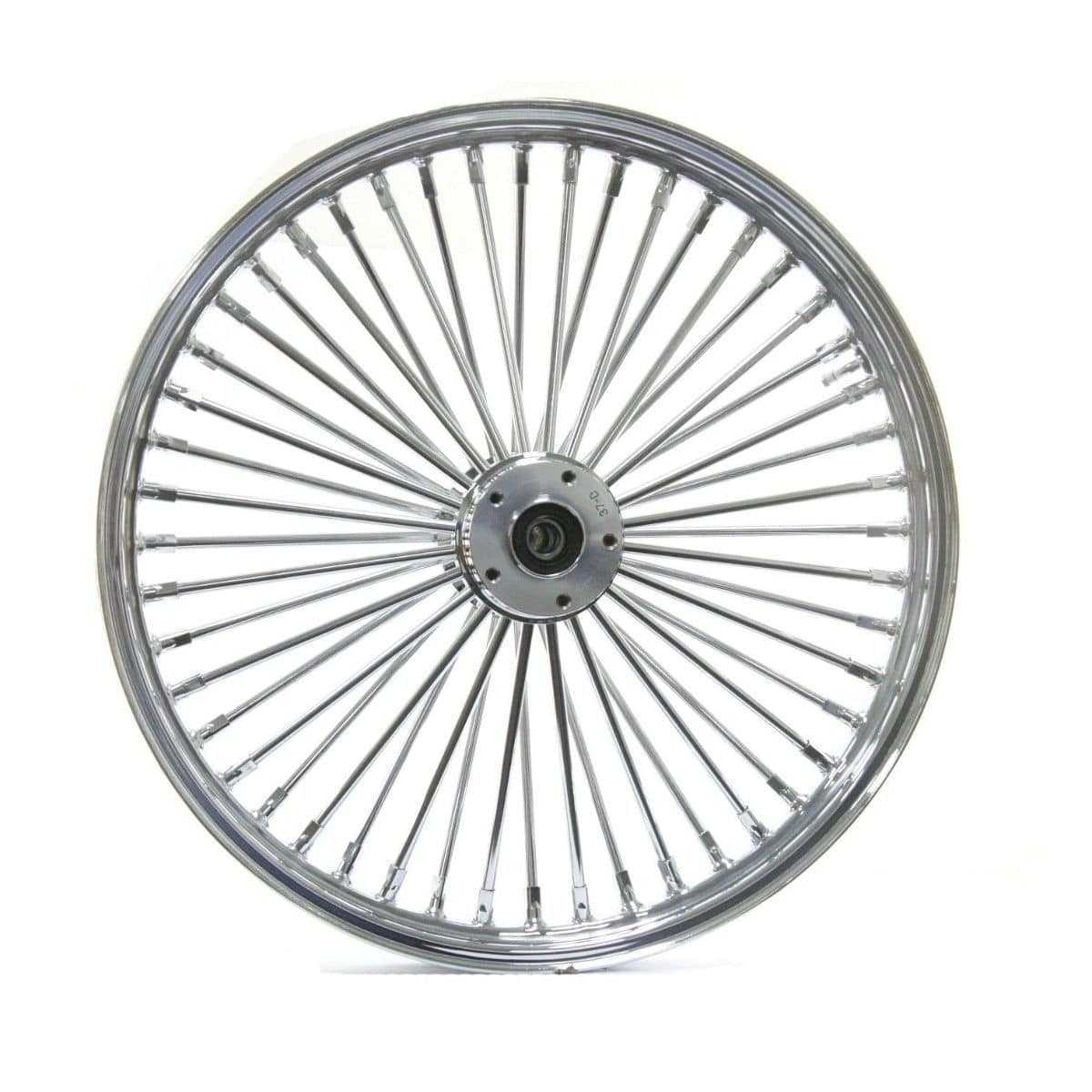 Ultima, Ultima Chrome 21 3.5 48 Fat King Spoke Front Dual Rim Wheel Harley Touring 08+