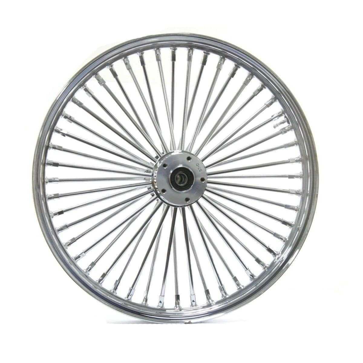 Ultima, Ultima Chrome 21 3.5 48 Fat King Spoke Front Wheel Rim Harley Touring Dual Disc