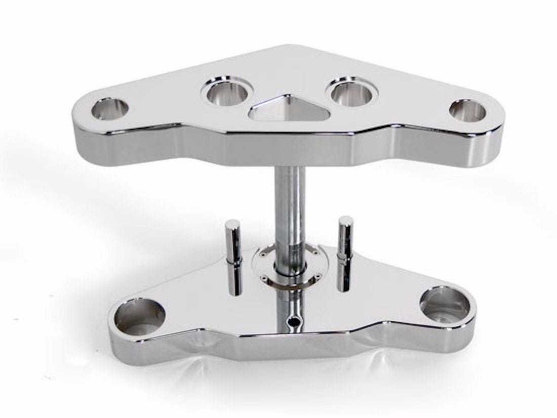 Ultima, Ultima Chrome Billet Triple Trees Set Harley Softail FXST 41MM Dyna Wide Glide