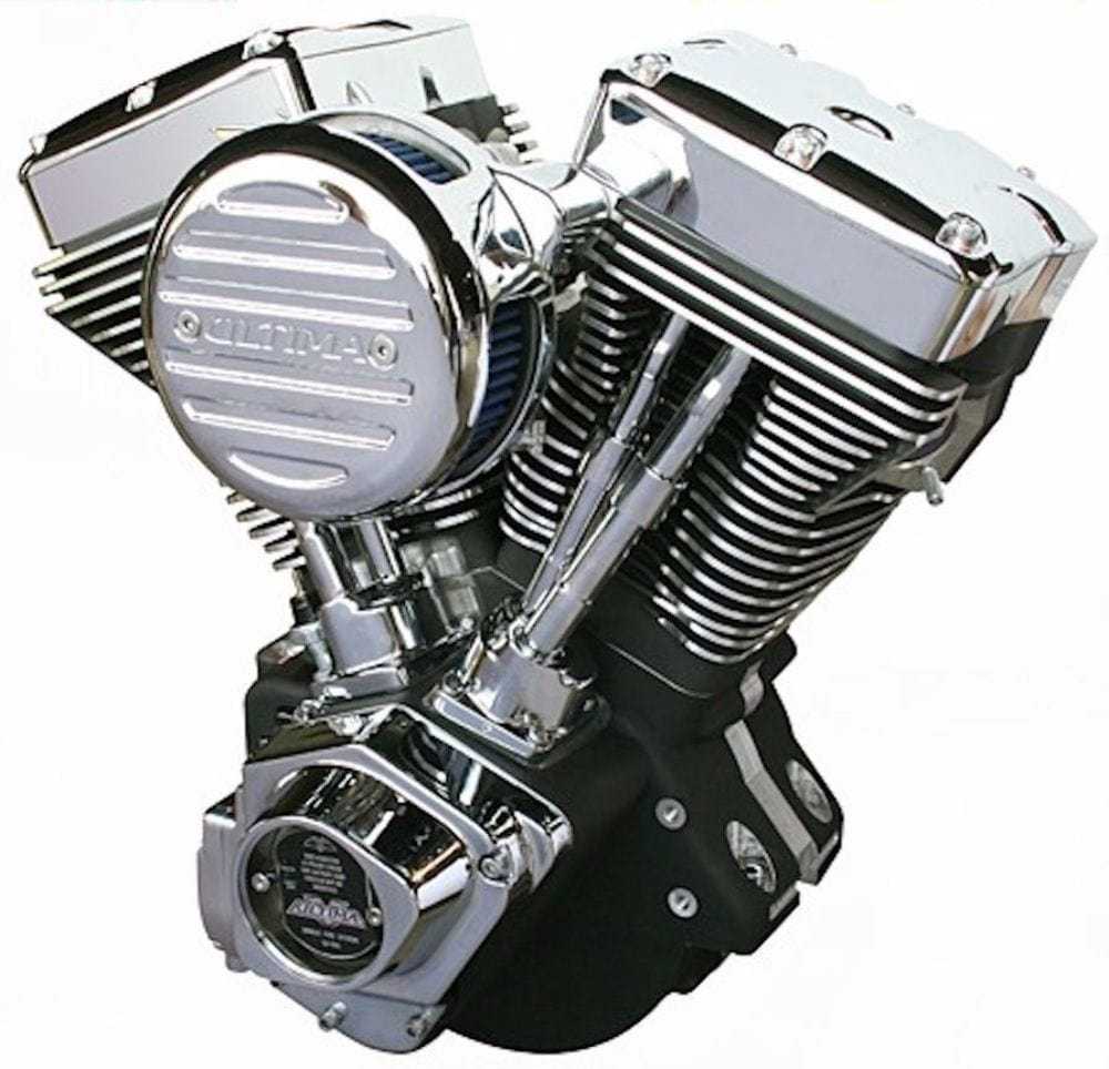 Ultima, Ultima El Bruto Complete Evolution 120" Black Motor Engine Harley Evo Big Twin