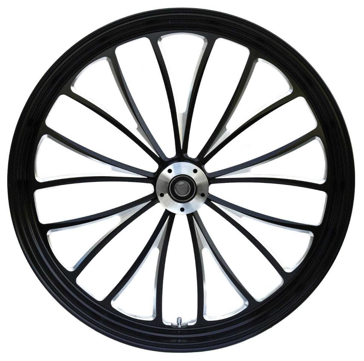 Ultima / DNA / Shinko / Colony, Ultima Manhattan Black 23" x 3.5" Front Wheel Rim WW Tire Package Harley 2008+