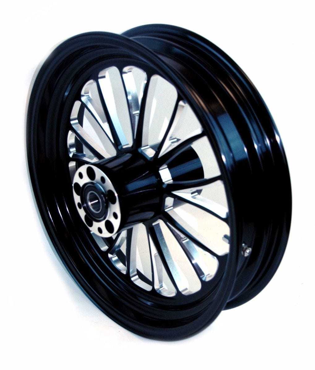 Ultima, Ultima Manhattan Black Billet Aluminum 18 3.5 Front Wheel Rim Harley Touring 08+