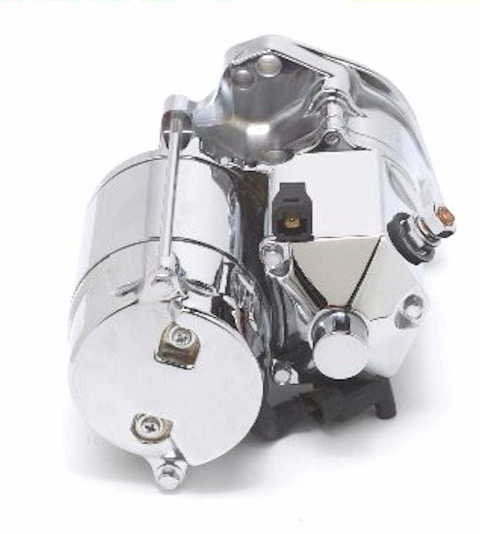 Ultima, Ultima Thunder Fire Chrome 1.75kW SidePost Starter 89-06 Harley Big Twin Cam Evo