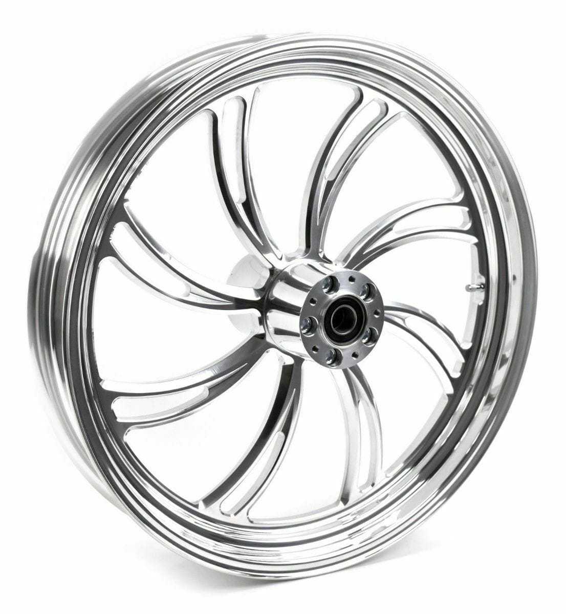 Ultima, Ultima Vortex 21 3.5 Polished Front Wheel Rim Dual Disc Harley Touring 08+ 25MM