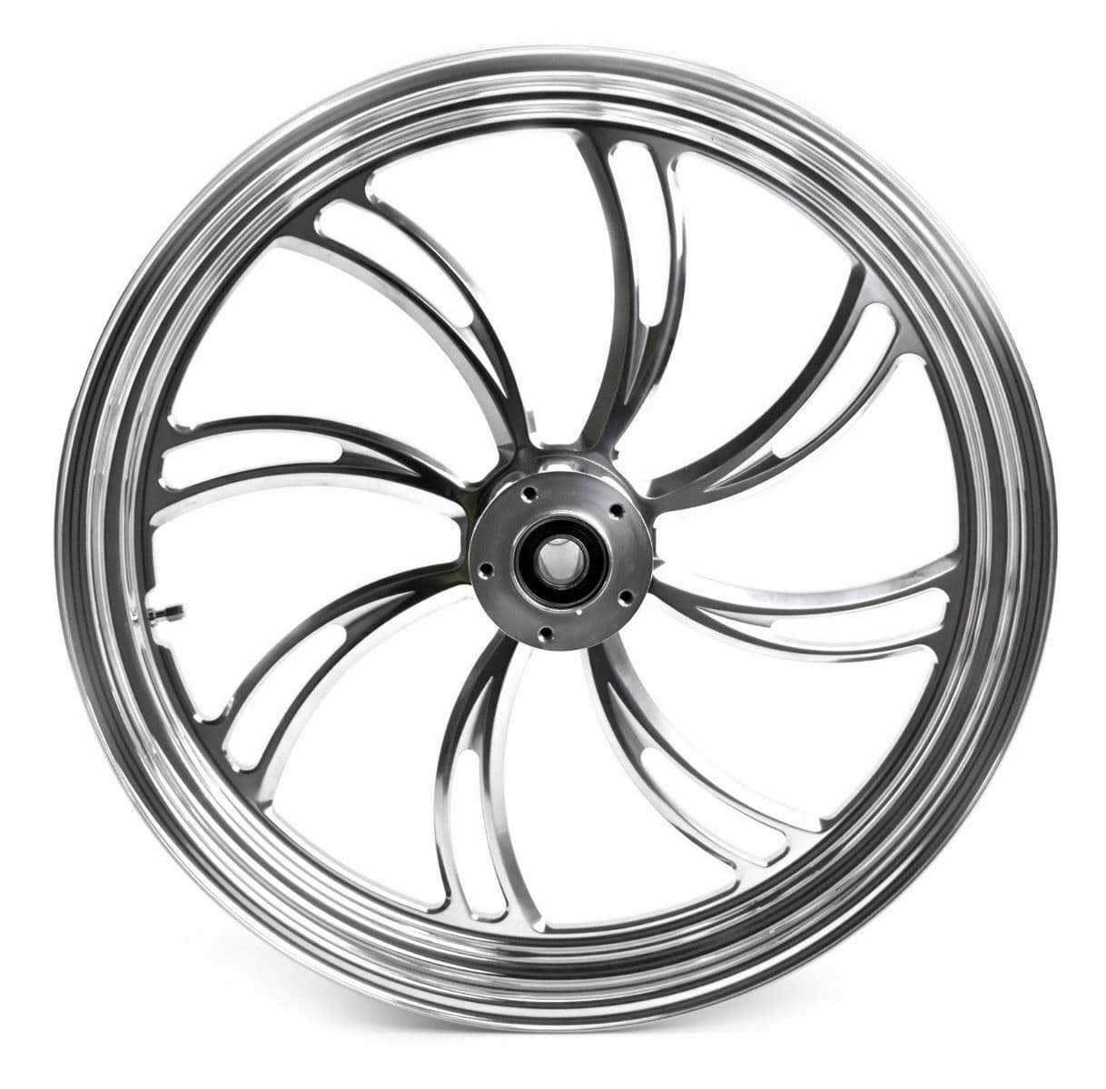 Ultima, Ultima Vortex 21 3.5 Polished Front Wheel Rim Dual Disc Harley Touring 08+ 25MM