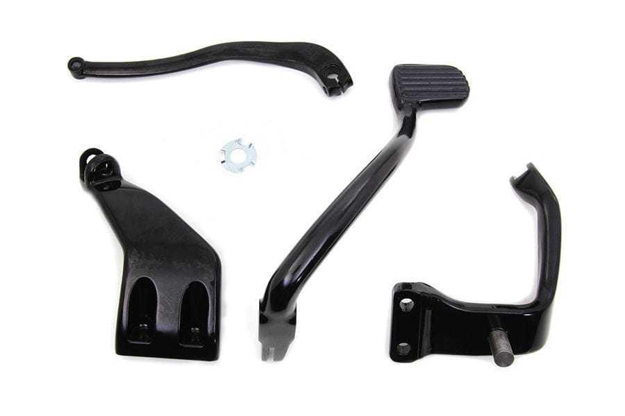 V-Twin Manufacturing, V-Twin Black Further Forward Mid Control Kit Foot Pegs Harley Dyna FXD 2006-2017