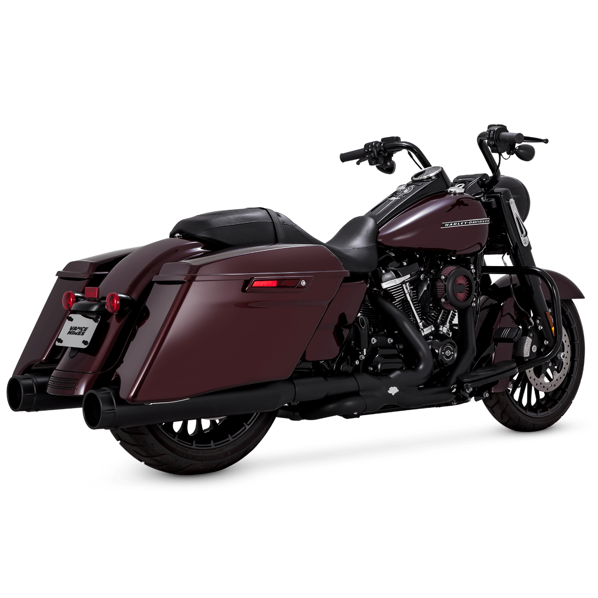 Vance & Hines, Vance & Hines Black Torquer 450 4.5 Slip On Exhaust Mufflers Harley Touring 17+