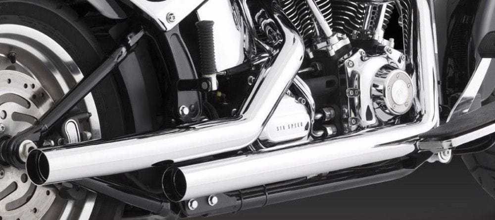 Vance & Hines, Vance & Hines Chrome 2 Into 2 Straightshots Exhaust Pipes System Harley Softail