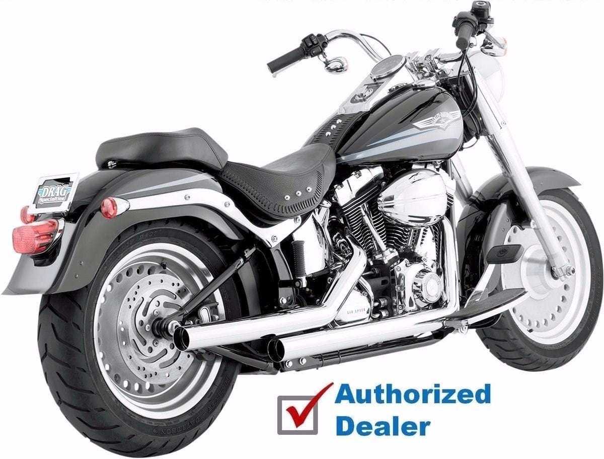 Vance & Hines, Vance & Hines Chrome 2 Into 2 Straightshots Exhaust Pipes System Harley Softail