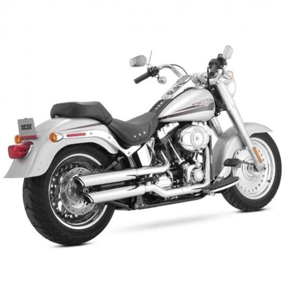 Vance & Hines, Vance & Hines Chrome 3" Twin Slash Slip-On Mufflers Exhaust Pipes Fatboy Deuce