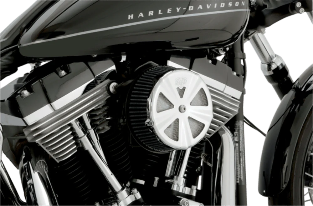 Vance & Hines, Vance & Hines Chrome Crown VO2  Air Intake Accessory Skullcap Cover Trim Harley