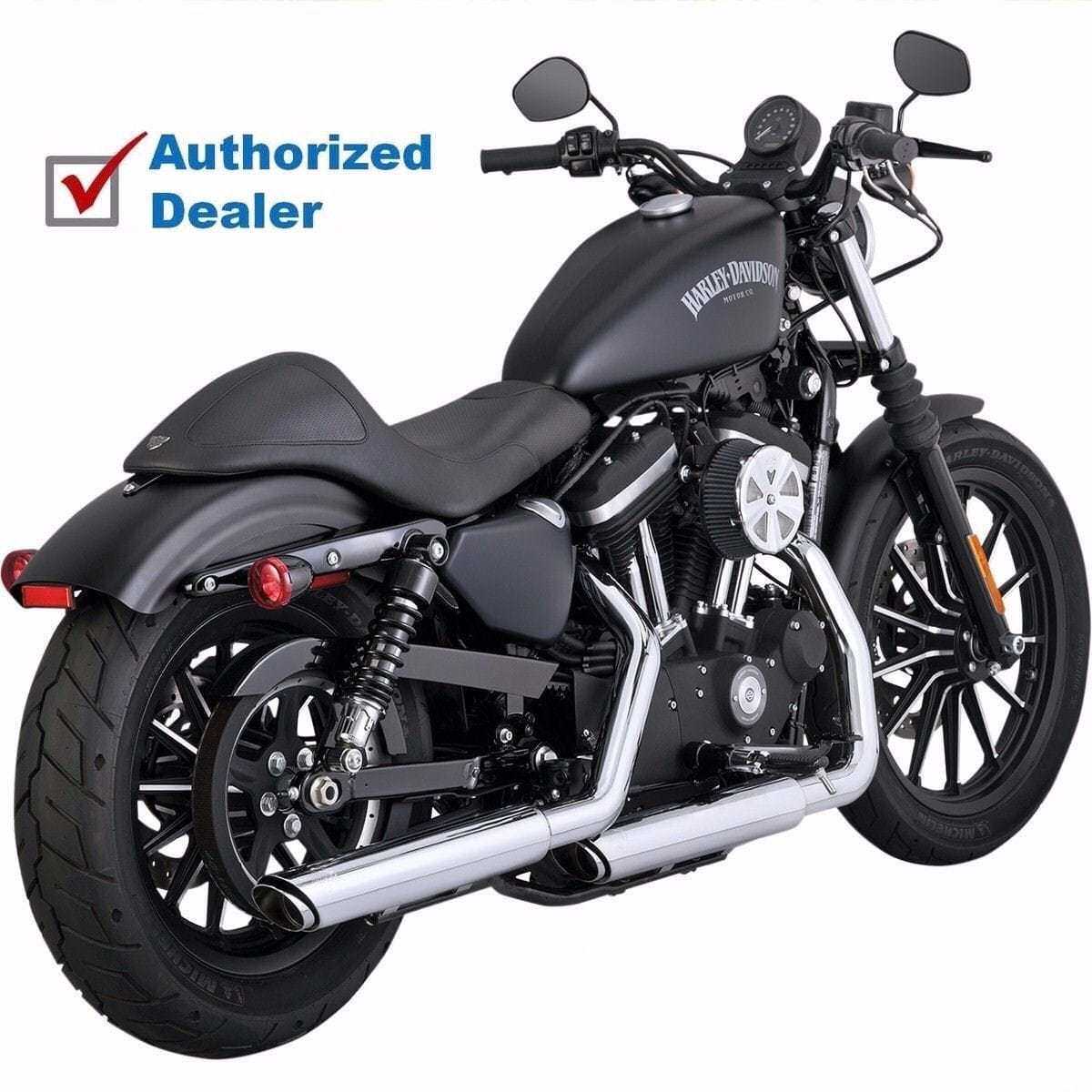 Vance & Hines, Vance & Hines Twin Slash 3 Inch Slip-Ons Mufflers Harley Sportster Iron 16839