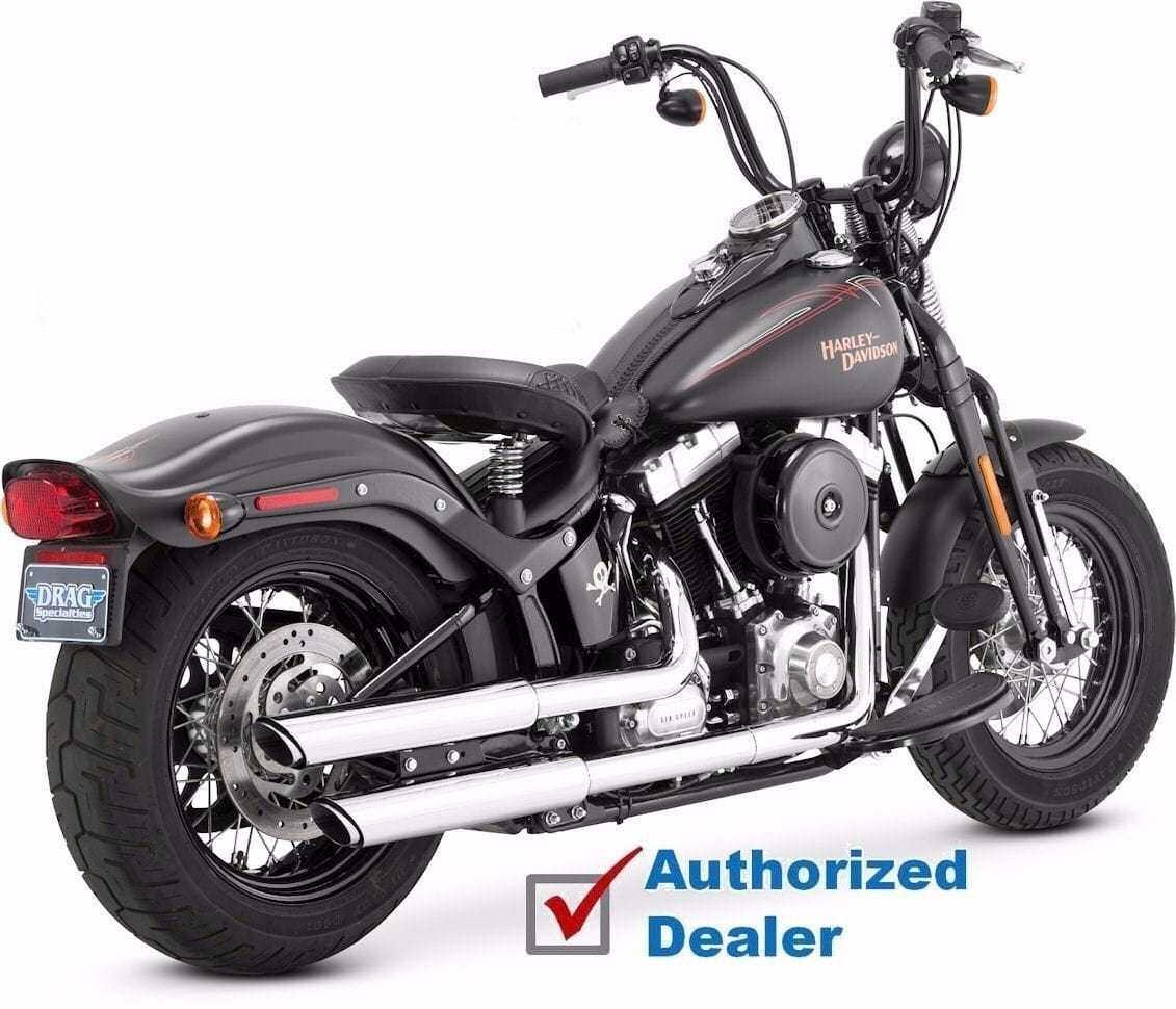 Vance & Hines, Vance & Hines Twin Slash Slip-On Mufflers Pipes Exhaust 07-17 Harley Softail FLS