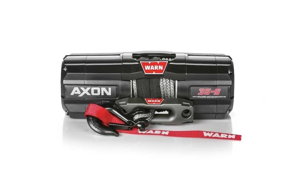 WARN, Warn AXON 35-S 3500 12V Winch Synthetic Wire Rope Offroad ATV UTV SXS 4 Wheeler