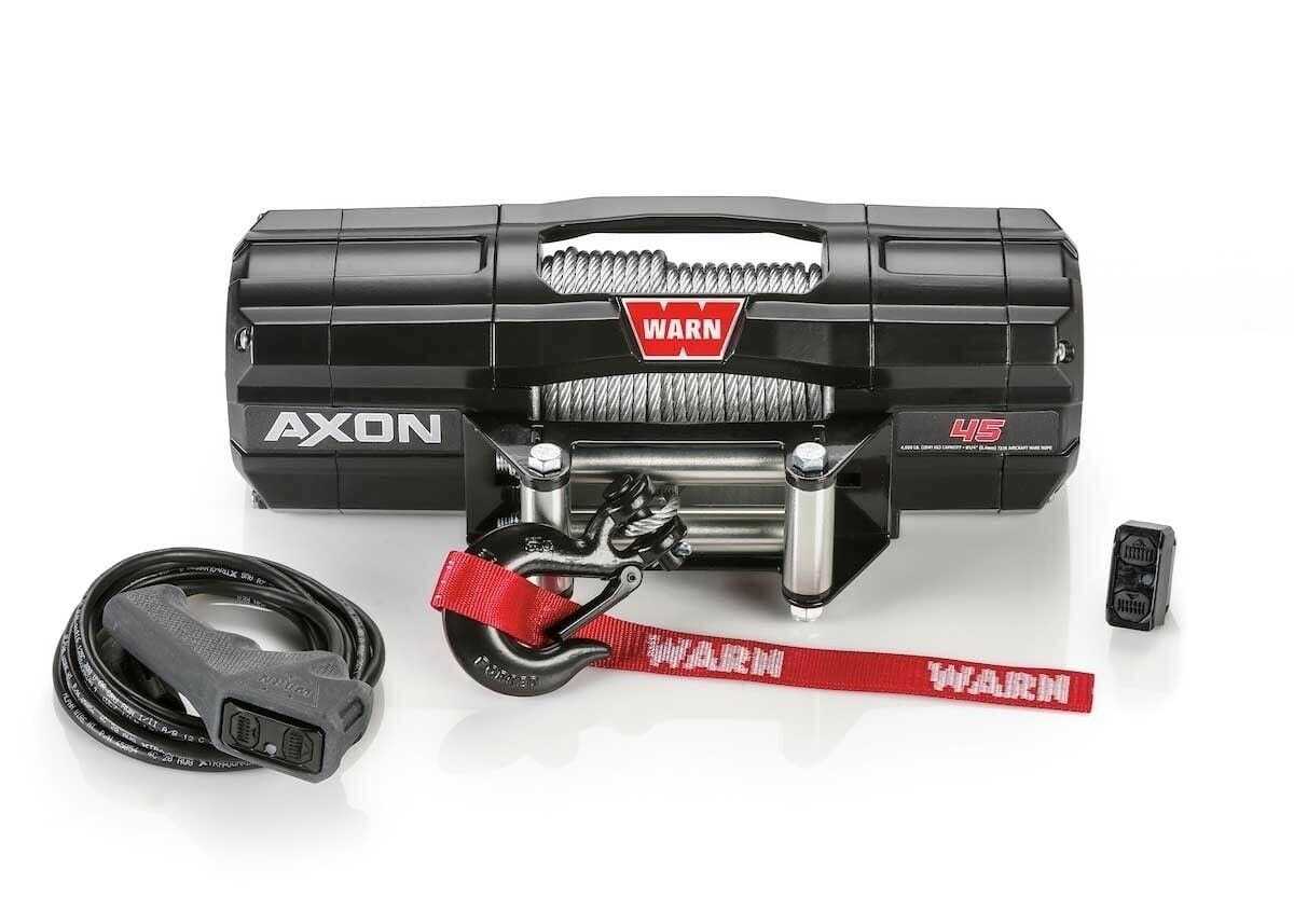 WARN, Warn AXON 45 4500 12V Winch Wire Rope Offroad ATV UTV SXS 4 Wheeler Side By Side