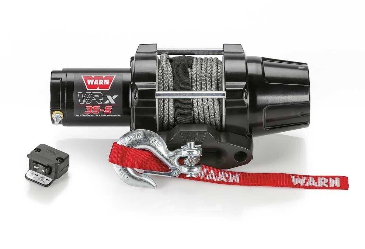 WARN, Warn VRX 35-S 3500 12V Winch Synthetic Wire Rope Offroad ATV UTV SXS 4 Wheeler