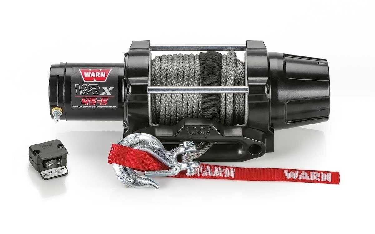 WARN, Warn VRX 45-S 4500 12V Winch Synthetic Wire Rope Offroad ATV UTV SXS 4 Wheeler